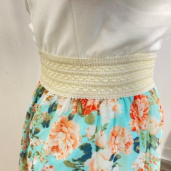 Wild Daisy Strapless Midi Floral Print Women Dress Size Large - Picture 3 of 5